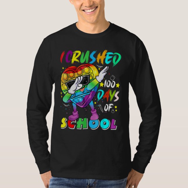Camiseta Dabbing De Brinquedo Fidget, Eu Esmagei 100 Dias D (Frente)