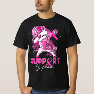 Camiseta Dabbing de consciência de Cancer de mama em quadra