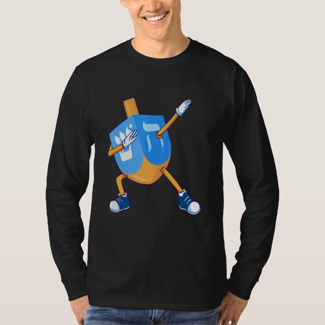 Camiseta Dabbing Dreidel Funny Hanukkah Chanukah For Kids G (Frente)