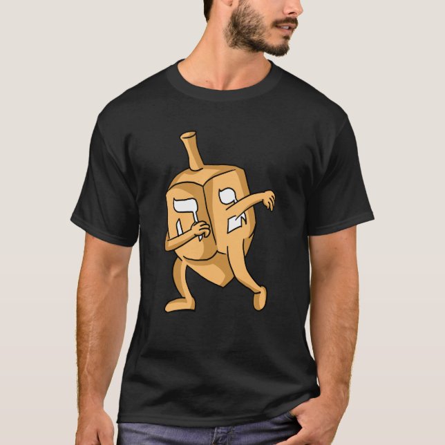 Camiseta Dabbing Dreidel Funny Hanukkah Judeu Feriado Judeu (Frente)
