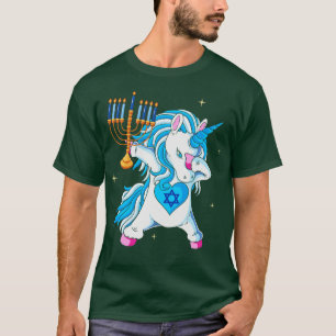 Camiseta Dabbing Dreidel Hanukkah dançando Chanukah Kids Gi