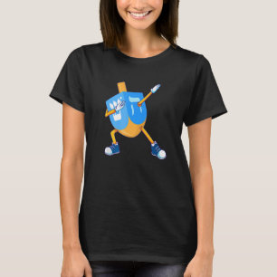 Camiseta Dabbing Dreidel Hanukkah dançando Chanukah Kids Gi