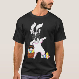 Camiseta Dabbing Easter Bunny French Bulldog Frenchie Girl