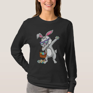 Camiseta Dabbing Easter Bunny Rabbit Dab Dance Ovos Bo