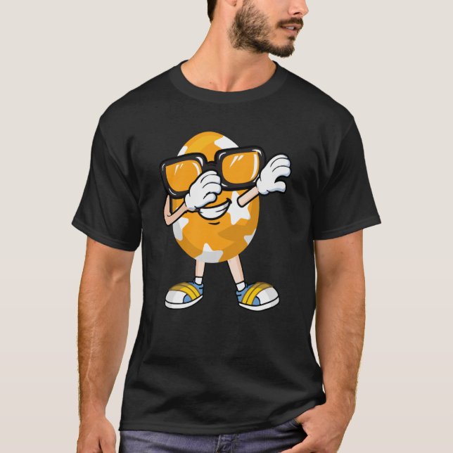 Camiseta Dabbing Easter Óculos de sol Meninos Meninos Caça  (Frente)