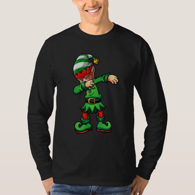 Camiseta Dabbing Elf Costume Christmas Squad Men Boy Kids T (Frente)