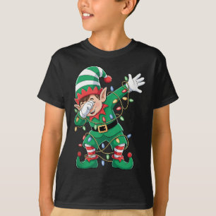 Camiseta Dabbing Elf Kids Garotas Que Correspondem À Famíli