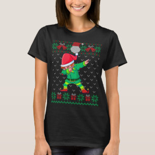 Camiseta Dabbing Elf Ugly Christmas Sweater Family