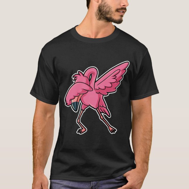 Camiseta Dabbing Flamingo Dab Funny Gift (Frente)
