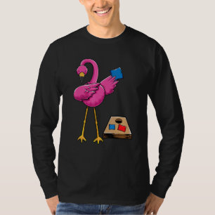 Camiseta Dabbing Flamingo Girls Cornhole Boys Corn Hole Fla
