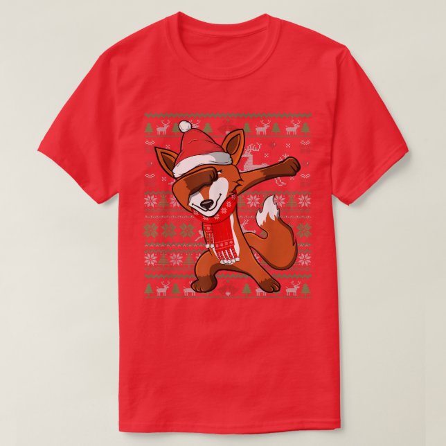 Camiseta Dabbing Fo Ugly Christmas Sweater Custa (Frente do Design)