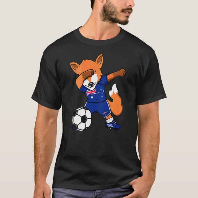 Camiseta Dabbing Fox Austrália Soccer Fans Jersey Austrália (Frente)