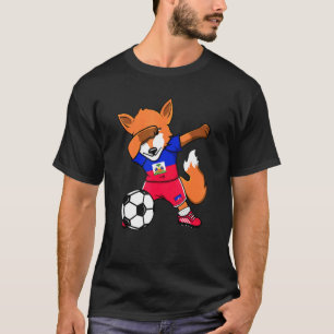 Camiseta Dabbing Fox Haiti Soccer Fãs Jersey Pegado Haitian