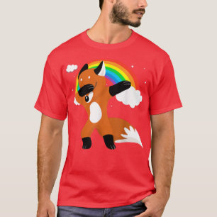 Camiseta Dabbing Fox Rainbow LGBT T Shirt Copy