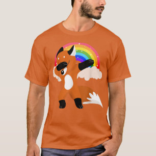 Camiseta Dabbing Fox Rainbow LGBT T-Shirt Copy Copy Copy