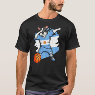 Camiseta Dabbing French Buldog Argentina Basquete Fan Je