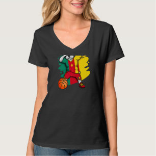 Camiseta Dabbing French Buldog Camarões no Basquete Fan Jer