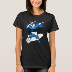 Camiseta Dabbing French Buldog Estônia Voleibol Fan Jers