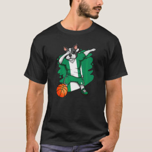 Camiseta Dabbing French Buldog Nigéria Basquete Fan Jers