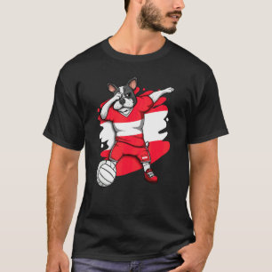 Camiseta Dabbing French Buldogue Austria Voleibol Fan Jers
