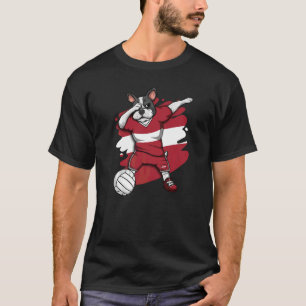 Camiseta Dabbing French Buldogue Latvia Voleibol Jerse