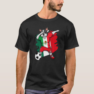 Camiseta Dabbing French Buldogue Mexico Soccer Fans Jersey