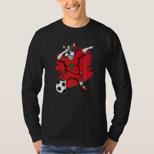 Camiseta Dabbing French Buldogue Morocco Soccer Fans Jersey