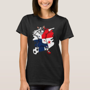 Camiseta Dabbing French Buldogue Panamá Soccer Fans Jersey
