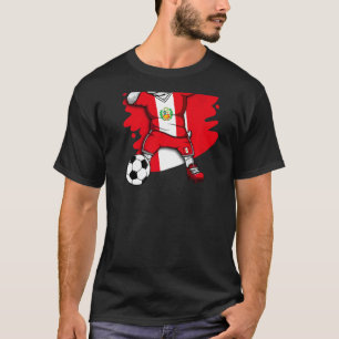 Camiseta Dabbing French Buldogue Peru Soccer Fans Jersey Fo