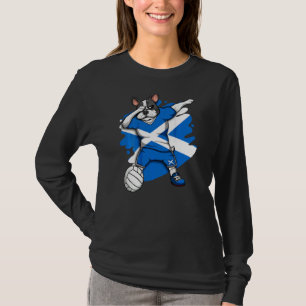 Camiseta Dabbing French Buldogue Scotland Voleibol Fan Jer