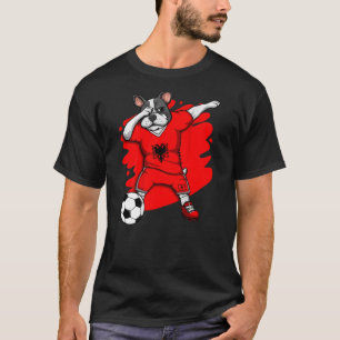 Camiseta Dabbing French Buldol Albânia Soccer Fans Jersey