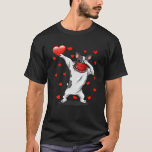 Camiseta Dabbing French Bulldog Face Mask Cute Valentines D