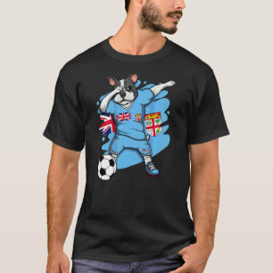 Camiseta Dabbing French Bulldog Fiji Soccer Fans Jersey Foo