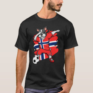 Camiseta Dabbing French Bulldog Norway Soccer Fans Jersey F
