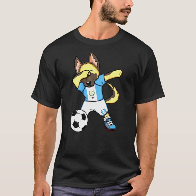 Camiseta Dabbing German shepherd Guatemala Soccer Fan Jeres (Frente)