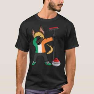 Camiseta Dabbing German shepherd Ireland Curling Fans Jerse