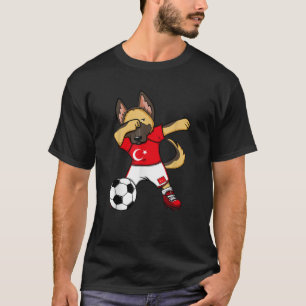 Camiseta Dabbing German shepherd Turkey Soccer Fans Jersey