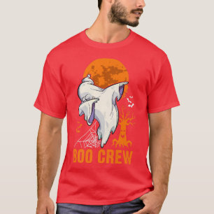 Camiseta Dabbing Ghost, Halloween, Orange Moon, Boo Crew 15