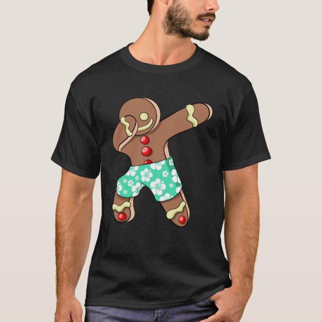 Camiseta Dabbing Gingerpão Man Xmas Boy Christmas (Frente)