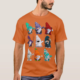 Camiseta Dabbing Gnomys Skeleton Zombie Scary Pumpkin