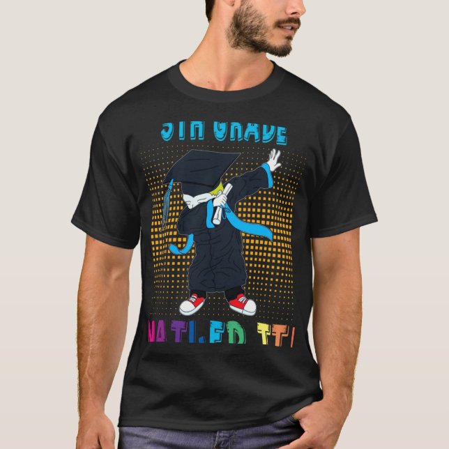Camiseta Dabbing Graduation Boy 5TH GRADE Nailed It (Frente)