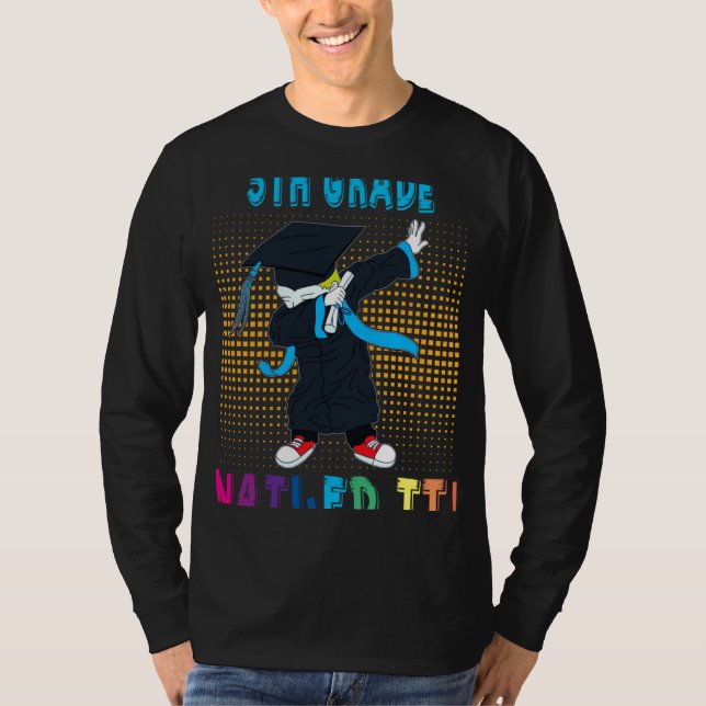 Camiseta Dabbing Graduation Boy 5TH GRADE Nailed It (Frente)