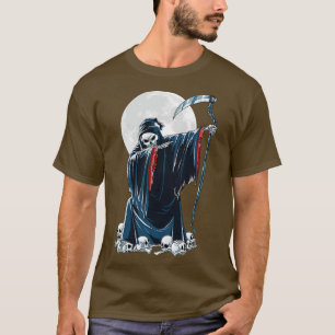 Camiseta Dabbing Grim Reaper Skeleton Halloween Fu