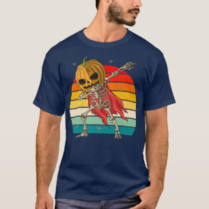 Camiseta Dabbing Halloween JackoLanterno Skeleton Pumpkin R