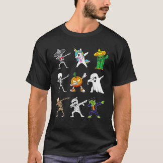 Camiseta Dabbing Halloween Skeleton Zombie para Toddler