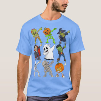 Camiseta Dabbing Halloween Zombie Skeleton Scarpkin Va