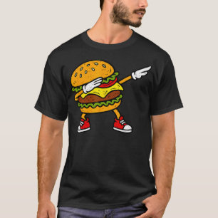 Camiseta Dabbing Hamburger Amante De Comida Rápida Cheesebu