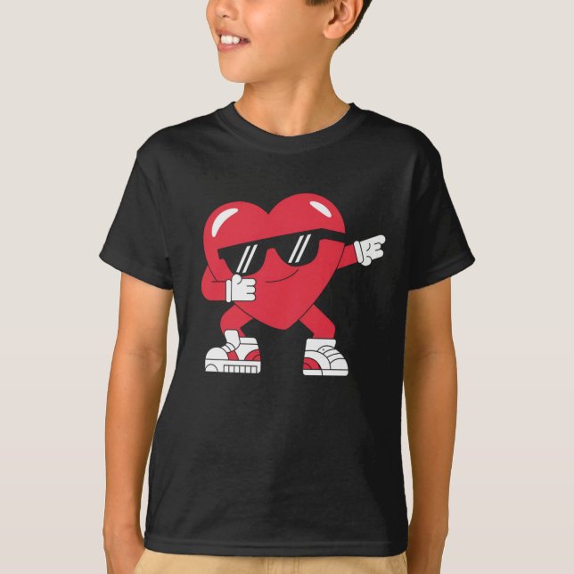 Camiseta Dabbing Heart Engraçado Gift Dia de os namorados (Frente)