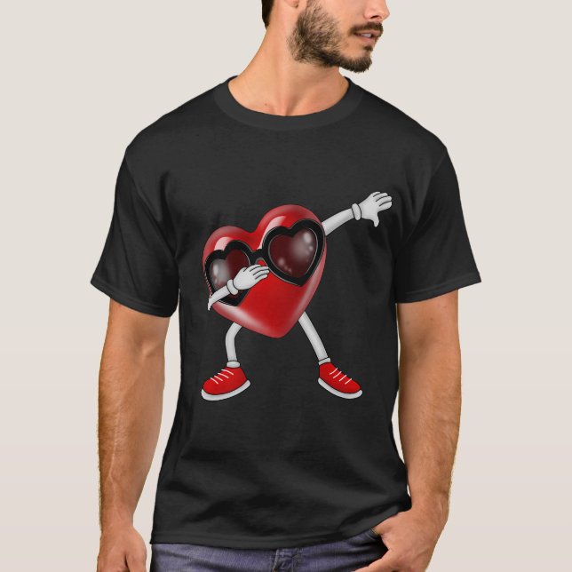 Camiseta Dabbing Heart Engraçado Gift Dia de os namorados (Frente)