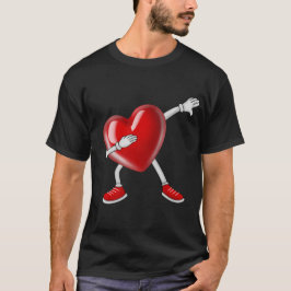 Camiseta Dabbing Heart Engraçado Gift Dia de os namorados